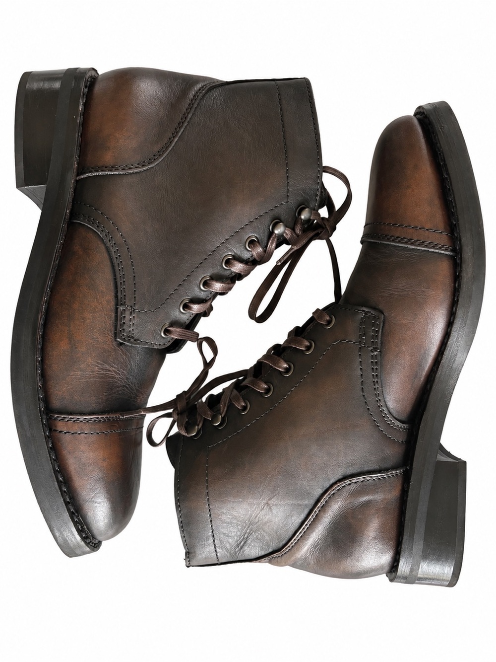 Thursday Boot Co Captain Brown Leather Cap Toe Boots Men’s 11.5